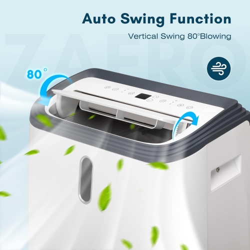 ZAFRO Portable Air Conditioners,12000 BTU Air Conditioner for Room Up to 550 Sq. Ft,3-in-1 Portable AC Unit,Cool & Dehumidifier & Fan Modes, Portable