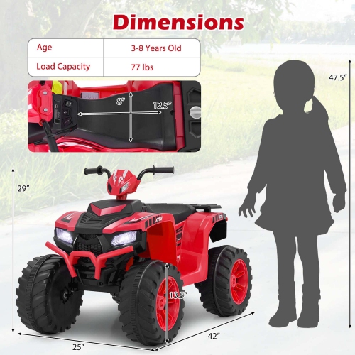 Voiture électrique tout-terrain à 4 roues pour enfants de Honeyjoy 24&nbsp;V avec connexion sans fil