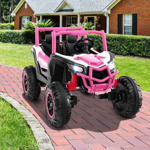 Costway 24V Kids Ride on UTV with 4 x 100W Powerful Engine Remote Control High/Low Speed