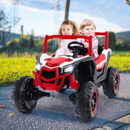 Costway 24V Kids Ride on UTV with 4 x 100W Powerful Engine Remote Control High/Low Speed
