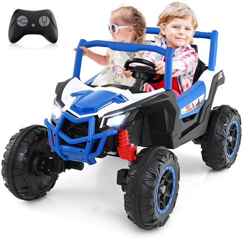 COSTWAY  24V Kids Ride On Utv With 4 X 100W Powerful Engine Remote Control High/low Speed