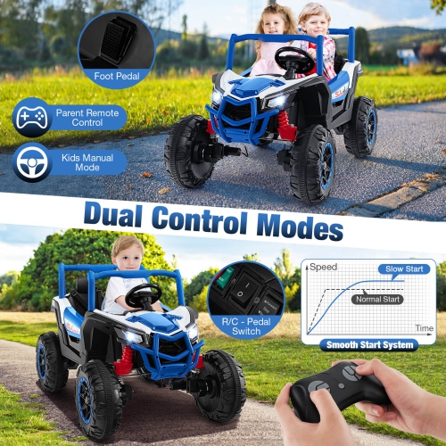 Costway 24V Kids Ride on UTV with 4 x 100W Powerful Engine Remote Control High/Low Speed