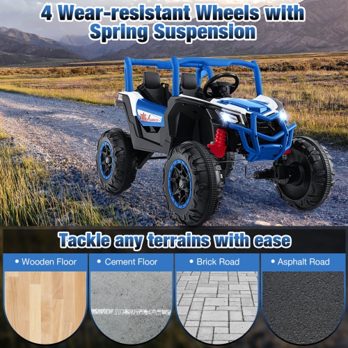 Costway 24V Kids Ride on UTV with 4 x 100W Powerful Engine Remote Control High/Low Speed