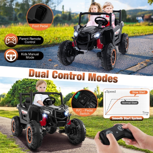 Costway 24V Kids Ride on UTV with 4 x 100W Powerful Engine Remote Control High/Low Speed