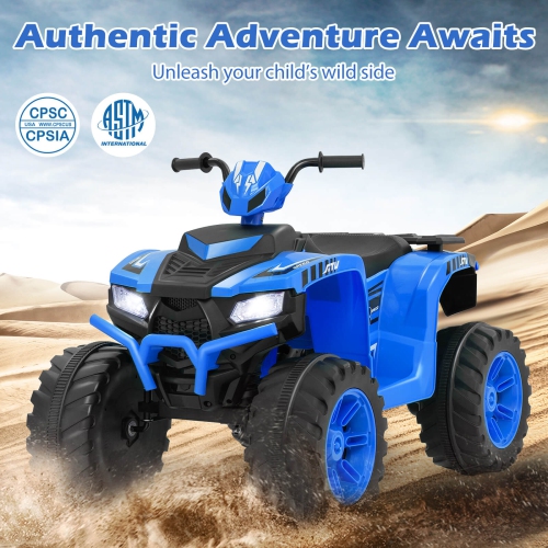 Honeyjoy 24V Kids Ride-On Electric ATV 4-Wheeler Quad Car with Wireless Connection