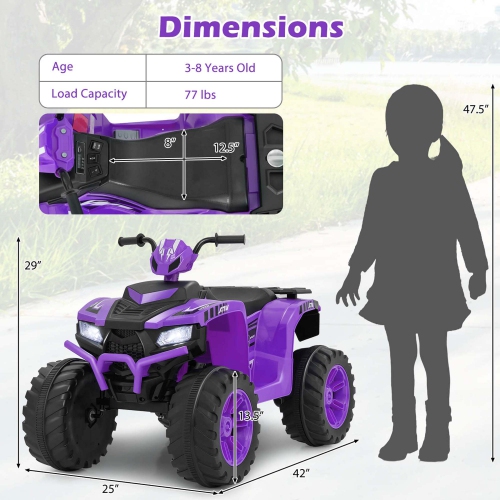 Voiture électrique tout-terrain à 4 roues pour enfants de Honeyjoy 24 V avec connexion sans fil