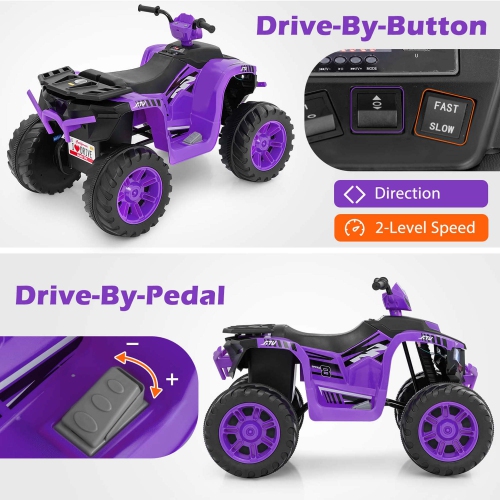 Voiture électrique tout-terrain à 4 roues pour enfants de Honeyjoy 24 V avec connexion sans fil