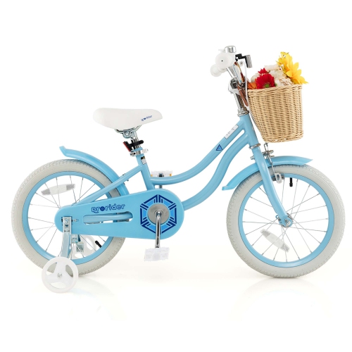 Costway 16" Kid's Bike with Training Wheels Adjustable Handlebar Seat Handbrake