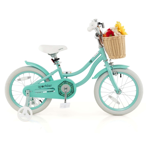 Costway 16" Kid's Bike with Training Wheels Adjustable Handlebar Seat Handbrake