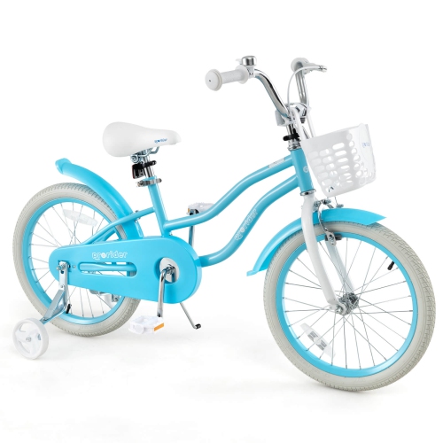 Vélo pour tout-petits de 18 po avec béquille pour roue d'entraînement de Costway pour enfants de 4-8 ans
