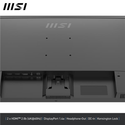 Moniteur IPS inclinable 60 Hz 3840 x 2160 4K 4 ms (gris à gris) de 27 po de MSI (PRO MP273U)