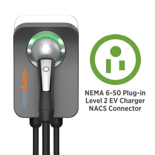 Chargeur de niveau 2 EV flexible pour la maison de ChargePoint NACS, station de charge à 6-50 prises NEMA