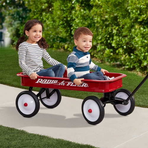 Radio Flyer 18Z 10 Inch Steel Wheels Timeless Classic Design Kids Red Wagon