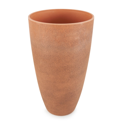 ALGREEN PRODUCTS  Algreen 43729 Acerra Weather Protected Recycled Composite Vase Planter Pot, Rust