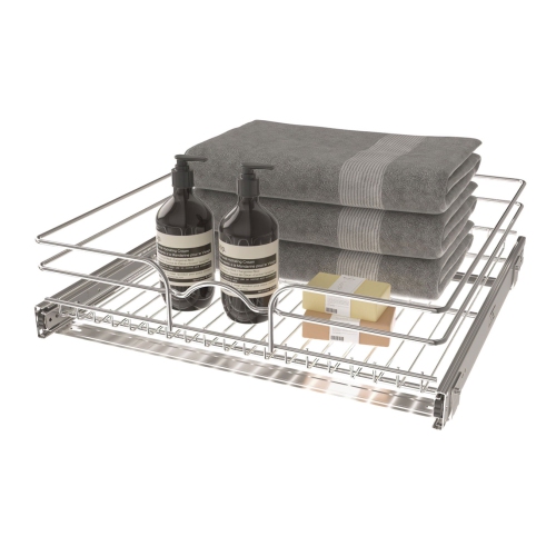 REV-A-SHELF  Pullout Basket Organizer for Kitchen Or Vanity Cabinets, 21 X 20 In, 5Wb1-2120Cr-1