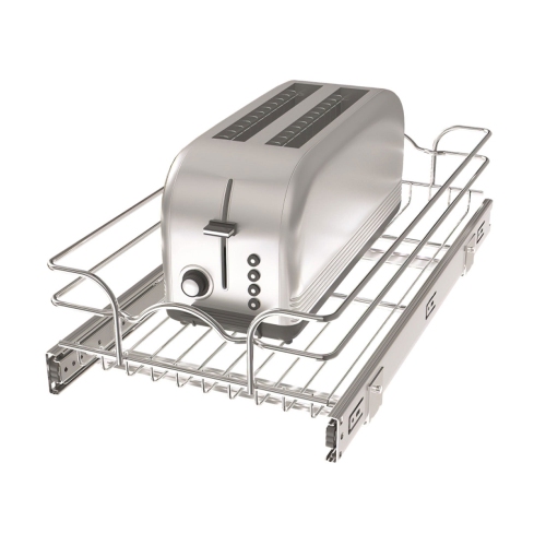 REV-A-SHELF  Pullout Single Basket Organizer for Kitchen Cabinets, 12 X 22 In, 5Wb1-1222Cr-1