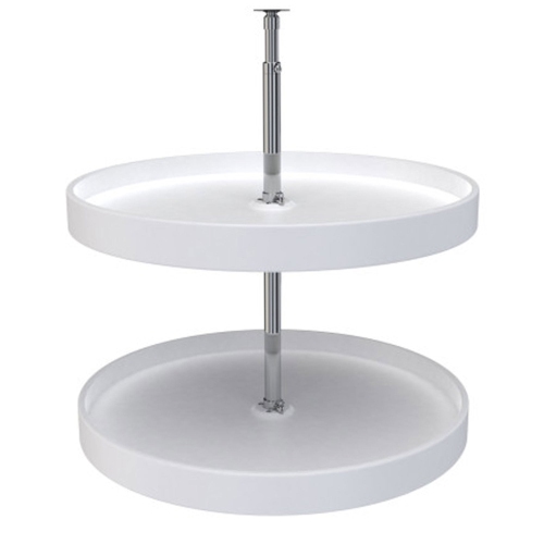 REV-A-SHELF  24" Lazy Susan Full-Circle Polymer 2-Shelf, White, 6012-24-11-52