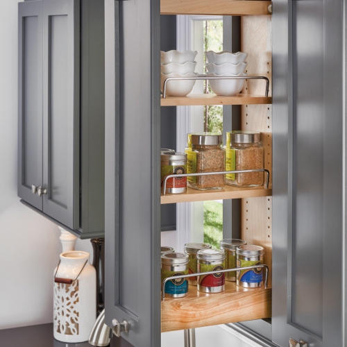 REV-A-SHELF  5" Pullout Kitchen Cabinet Organizer W/ Soft-Close, 448-Bbscwc-5C Love this!!!