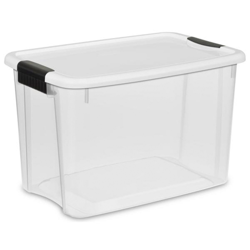 Sterilite 30 Qt 6-Pack & 18 Qt 6-Pack Clear Plastic Stackable Storage Bin w/ Lid
