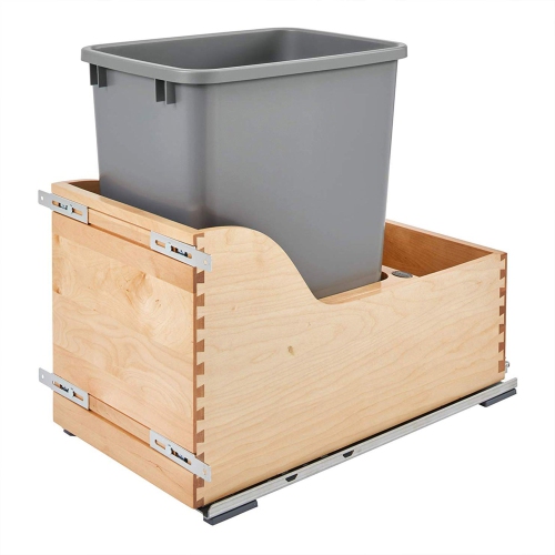 REV-A-SHELF  Single Pullout Trash Can 35 Qt. W/ Soft-Close Slides, 4Wcsc-1535Dm-1 Love these Trash Container Drawers