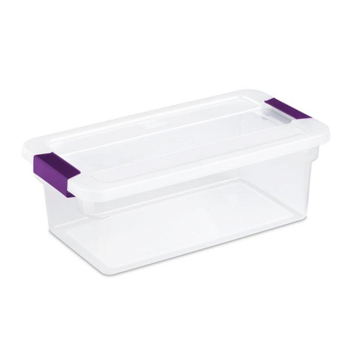 Sterilite 6 Quart Plastic ClearView Latch Box Storage Container Tote, 24 Pack