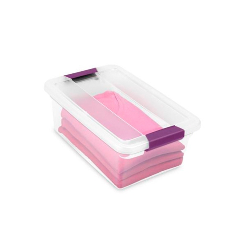 Sterilite 15 Quart Plastic Stackable Storage Container Tote with Lid