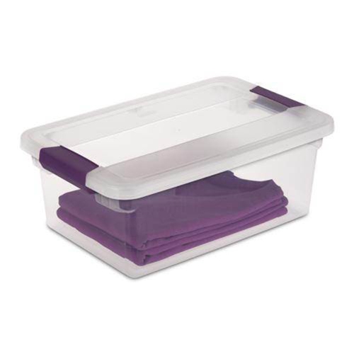 Sterilite 15 Quart Plastic Stackable Storage Container Tote with Lid