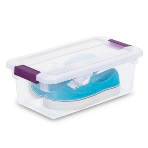 Sterilite 6 Quart Plastic ClearView Latch Box Storage Container Tote, 48 Pack