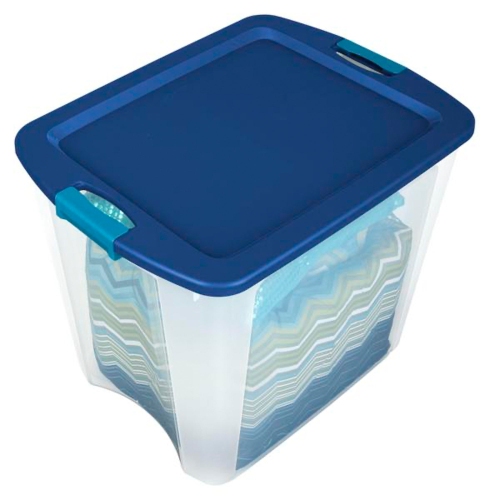 Sterilite 26 Gallon Latch & Carry Plastic Storage Tote Container Box, 12 Pack