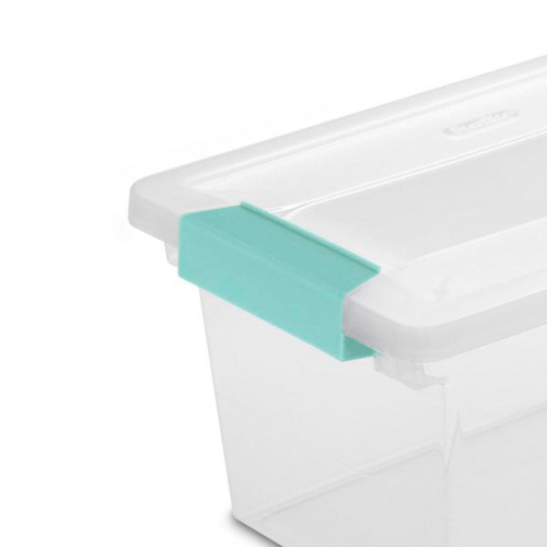 Sterilite 64 Quart Latching Storage Tote Box + Deep Clip Box (4 Pack)