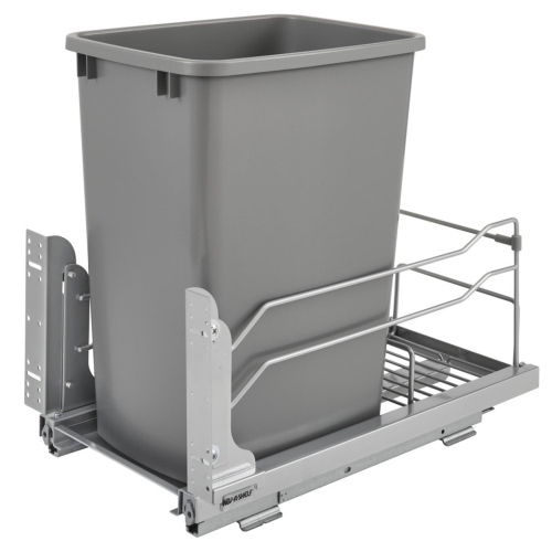 REV-A-SHELF  Pullout Kitchen Trash Can 35 Qt. With Soft-Close, 53Wc-1535Scdm-117 I even enlisted help but that didn't work, so I'll keep trying because it is a great idea