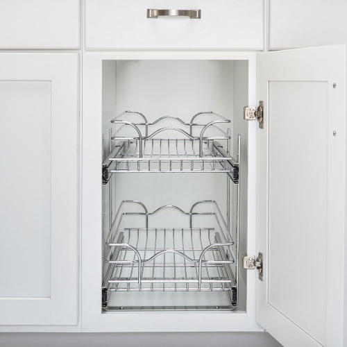 Rev-A-Shelf Kitchen Cabinet Pull Out Shelf Organizer, 12 x 22 In, 5WB2-1222CR-1