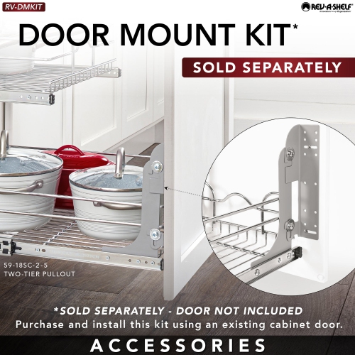 Rev-A-Shelf Kitchen Cabinet Pull Out Shelf Organizer, 12 x 22 In, 5WB2-1222CR-1