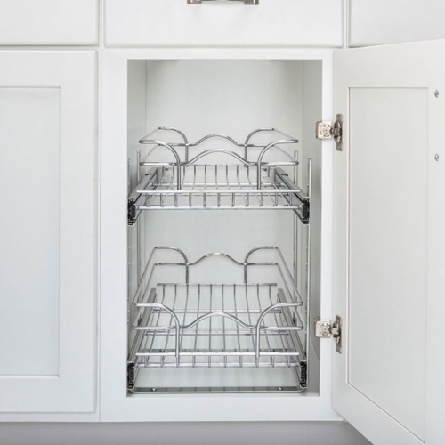 Rev-A-Shelf Kitchen Cabinet Pull Out Shelf Organizer, 15 x 22 In, 5WB2-1522CR-1