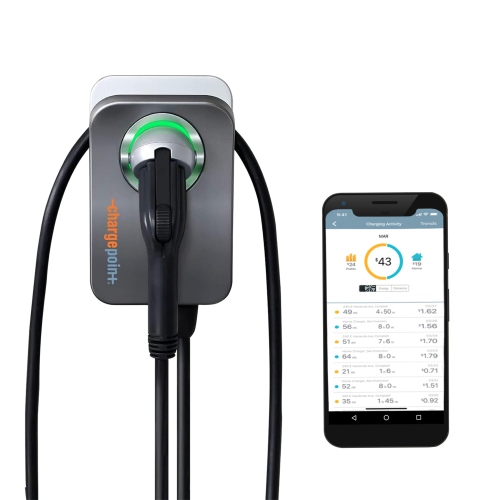 Station de charge intelligente à fil rigide 240&nbsp;V de ChargePoint pour disjoncteurs 20-80&nbsp;A