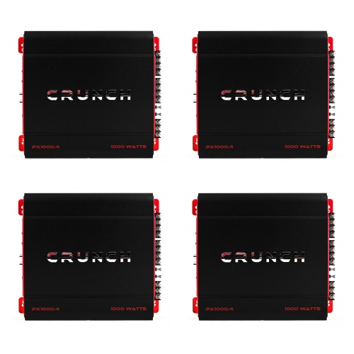 Crunch 4 Channel 1000 Watt Amp A/B Class Car Stereo Amplifier PX-1000.4