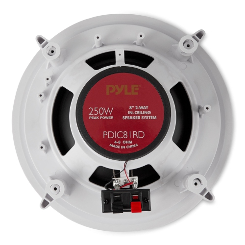 Pyle Home PDIC Series 8" 250W Round Flush Mount Wall Ceiling Speakers