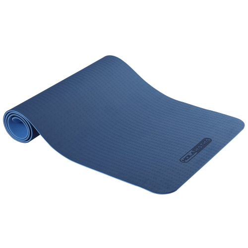 HOLAHATHA  72 X 24" Double Sided 0.25" Thick Non Slip Home Workout Yoga Mat In Blue
