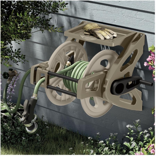 Wall Mount Slide Trak Hose Reel, with 175' Hose Capacity