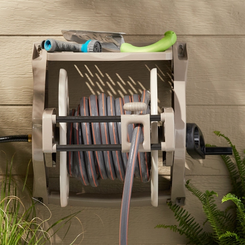 Wall Mount Slide Trak Hose Reel, with 175' Hose Capacity