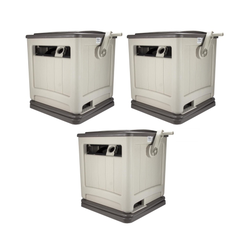 SUNCAST  Swivel Hose Reel Storage Hideaway W/smart Trak Hose Guide & Bin (3 Pack)