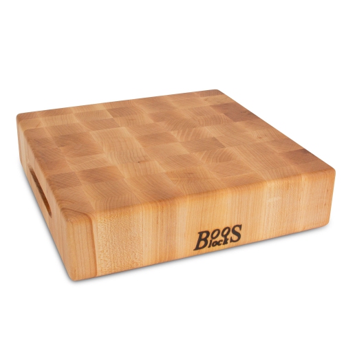 John Boos – petite planche à découper en bois d’érable pour cuisine, 12 x 12 x 3 po