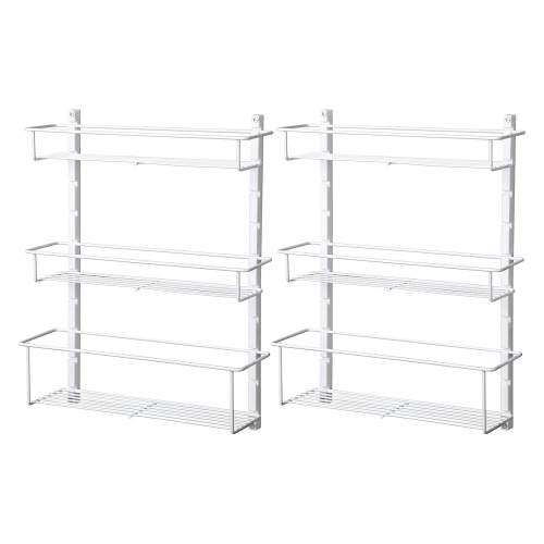 CLOSETMAID  Adjustable 3 Shelf Spice Rack for Cabinet/wall Mount (2 Pack) In White