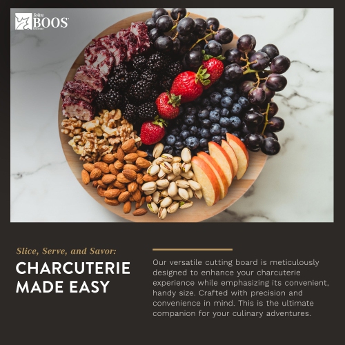 John Boos – planche à découper ronde à grain de bois d’érable pour la cuisine, 12 x 1,5 po