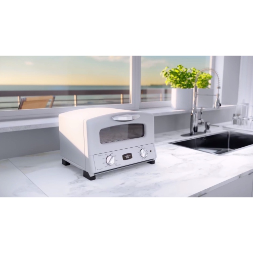 Sengoku HeatMate Countertop Toaster Oven w/ Graphite Technology, Eggshell White