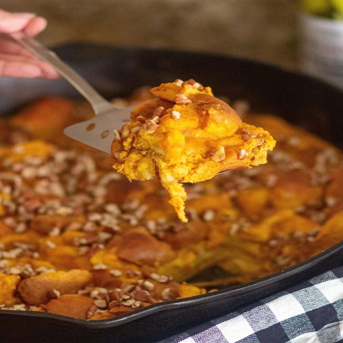 Bathe Classic – poêle en fonte de 16 po à double manche avec becs verseurs, noir