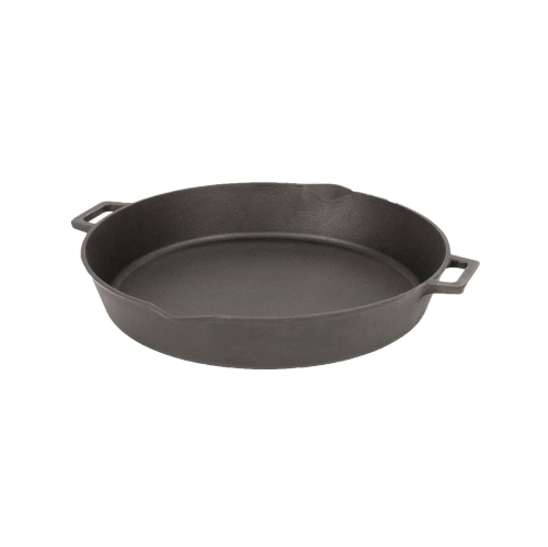 Bayou Classic 16 Inch Oven Safe Cast Iron Skillet Cooking Pot, Black