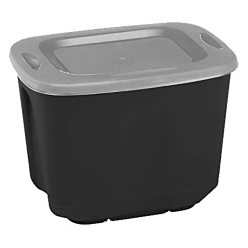 Homz 6610BKTS.10 10 Gallon Molded Plastic Storage Bin with Secure Lid