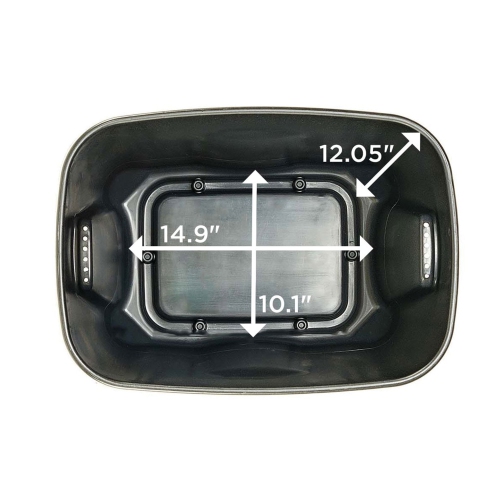 Homz 6610BKTS.10 10 Gallon Molded Plastic Storage Bin with Secure Lid