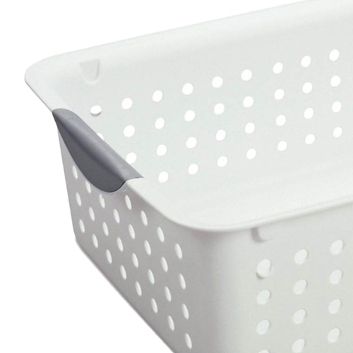 Sterilite Medium Ultra Plastic Storage Organizer Basket with Handles,